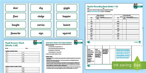 Level 6 Phonics Assessment Pack Weeks 1-10