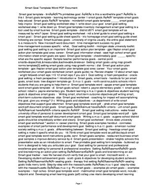 18 Printable smart goal setting template Forms - Fillable Samples in ...