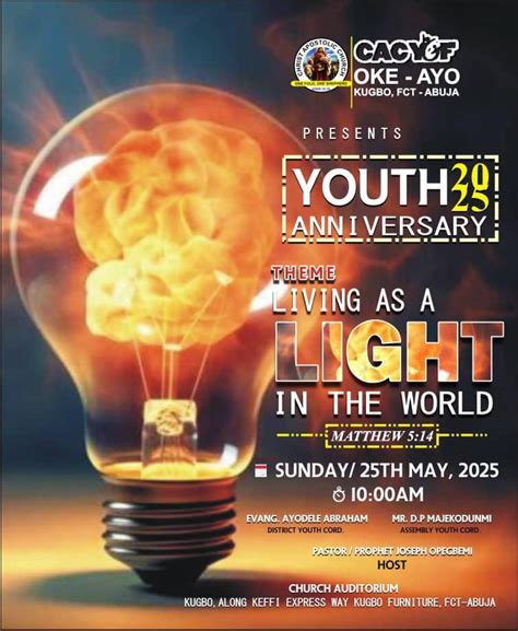 2025 CAC OKE-AYO KUGBO YOUTH ANNIVERSARY , Maitama, Federal Capital ...