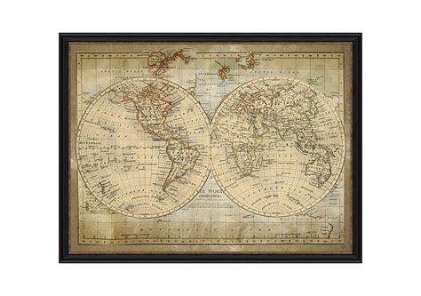 Large Framed World Map 的图像结果