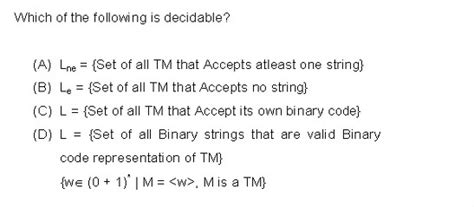 Theory of Computation: ACE-MockTest2:Turing Machine Decidability Problem