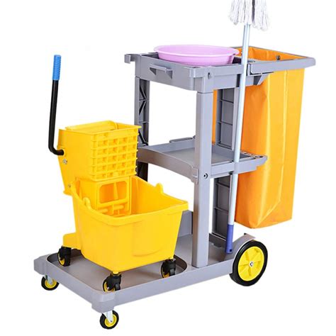 Buy Utility CartsYXX- Portable Janitorial Organizer with Big Wheels ...