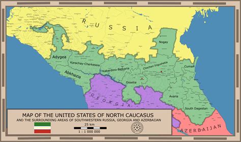 Remake of the map of the United States of North Caucasus : r/imaginarymaps