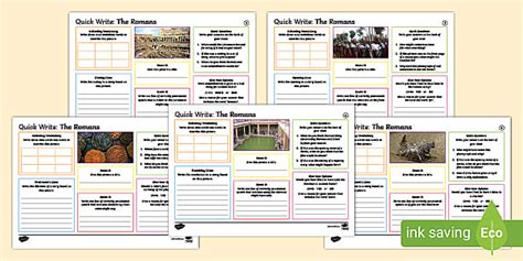KS2 The Romans Quick Write Activity Mat Pack (teacher made)