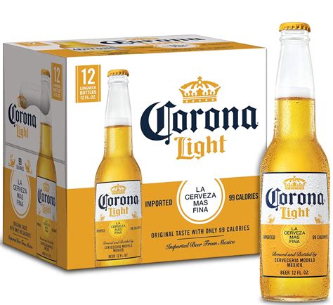 Amazon.com: Corona Light Beer, 12 pk, 12 fl oz Bottles, 4.0% ABV ...