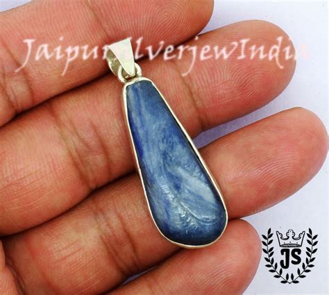 Buy Kyanite Pendant, Genuine 925 Silver Pendant, Blue Kyanite Pendant ...