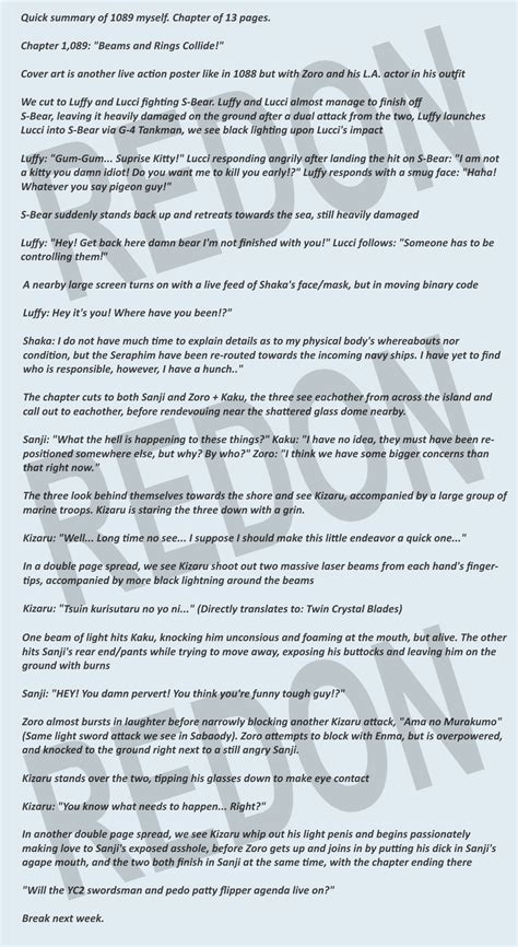 Chapter 1089 Spoilers (leaked on discord from Redon) : r/Piratefolk