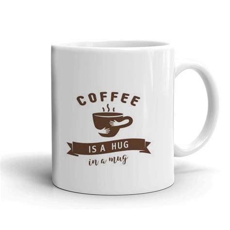 Buy Khakee Coffee is A Hug in A Mug Theme Ceramic Coffee Mug (325 ml ...