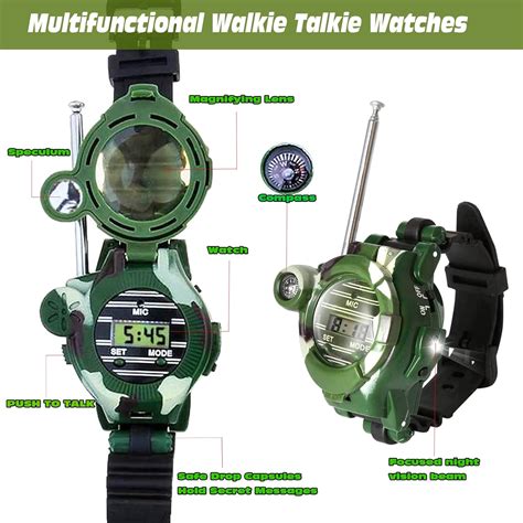 Walkie Talkies Watch,7 in 1 Digital Watch Walkie Talkies, Kids Walkie ...