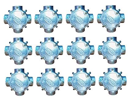 Huge Junction Box 25mm (1 Inches) 4 Way, 18" Guage Galvanized Steel ...