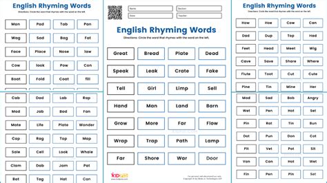 Rhyming Words With Know at Zane Bussell blog