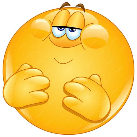 Premium Vector | Chubby Emoji Emoticon Rubbing His Belly Full after Eating