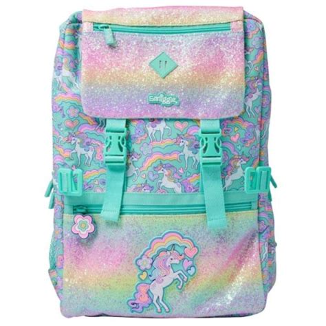 Smiggle foldover Unicorn Big Rainbow Backpack - Where Every Smile Counts