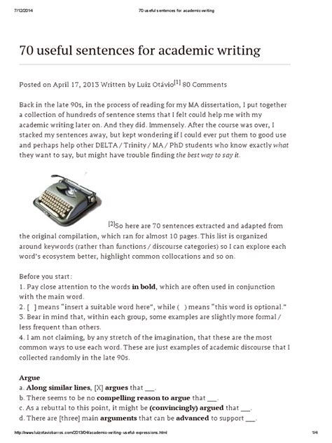 Image result for Academic Sentences Examples