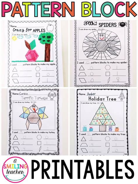 Image result for Pattern Block Math Center Worksheets