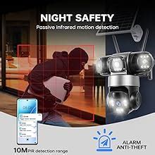 E bom Solar 4G SIM Security Camera for Outdoor Use | 3-Lens CCTV with 3 ...