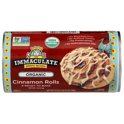 Immaculate Baking Organic Cinnamon Rolls & Icing, Refrigerated Dough
