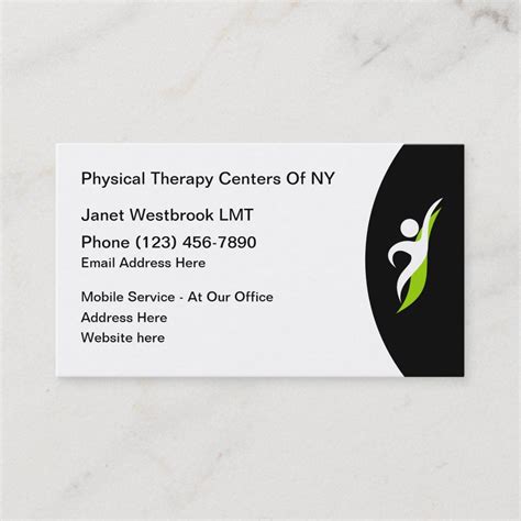 Physical Therapy Services Therapist Business Card | Zazzle | Business ...