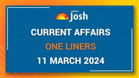 Current Affairs One Liners: 11 March 2024- India's First Elevated ...