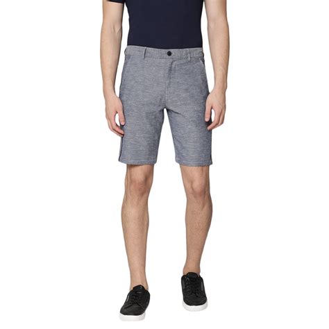 Shop Lindbergh Men Indigo Solid Regular Fit Shorts Online – Iconic India
