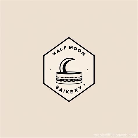 Minimalist Hexagonal Half Moon Apiary Logo | Stable Diffusion Online