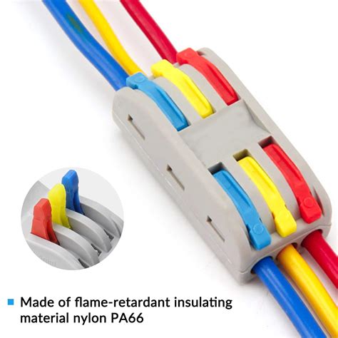 16pcs Lever Nut Wire Connectors, Conductor Compact Wire Connectors 6 ...