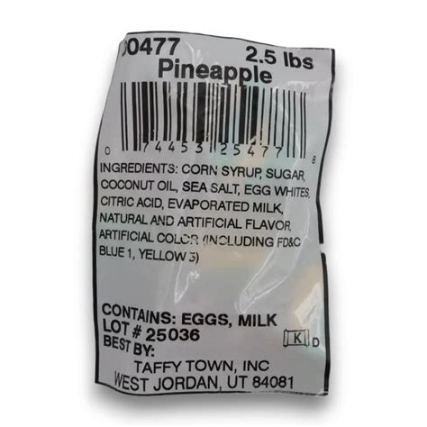 Taffy Town Pineapple Salt Water Taffy 1.13kg