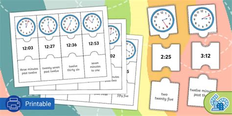 Telling Time Puzzle PDF - F-2 - Maths (teacher made)