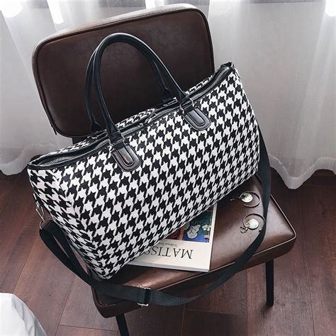 Lila Houndstooth Bag - Shop Travel Bags Online – EDGABILITY