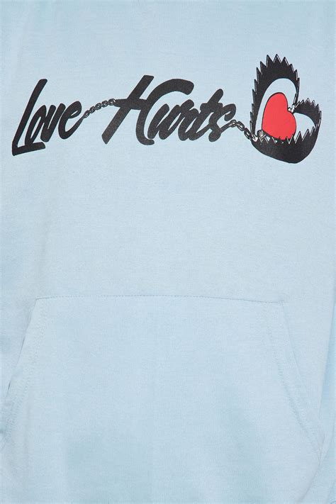 Love Hurts Hoodie - Light Blue | Fashion Nova