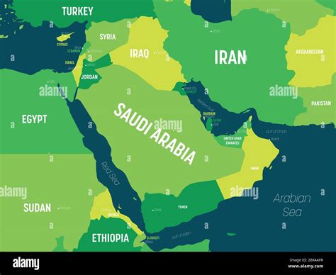 Map Of Countries In Middle East