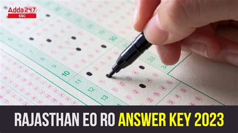 Rajasthan EO RO Answer Key 2023 Out, Download Link