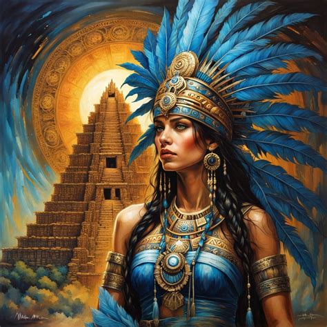 Aztec Warrior And Princess