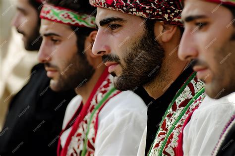 Group of Lebanese men dressed in traditional attire showcasing their ...
