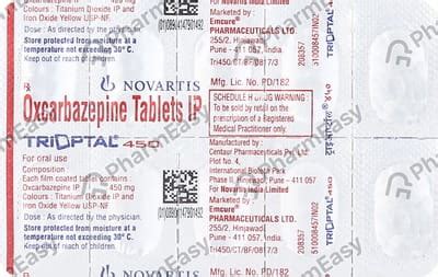 Trioptal 450 MG Tablet (10): Uses, Side Effects, Price & Dosage | PharmEasy