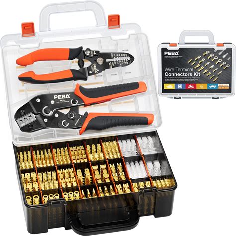 Buy PEBA Crimping Tool Kit for Spade Connectors, Ratchet Cable Crimper ...