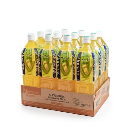 Aloevine Aloe Vera Drink, Mango Flavor (50.7 fl oz, 12 pack) - Walmart.com