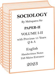 Sociology Optional Handwritten Notes Of Paper 2 By Mahapatra Sir With ...