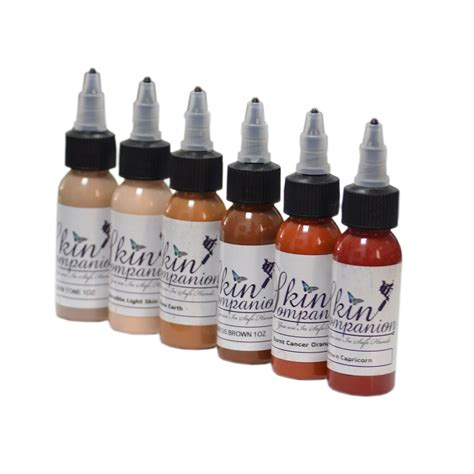 Skin Companion Special Skin Tone Color Set 6, 1oz Each – Tattoo Gizmo