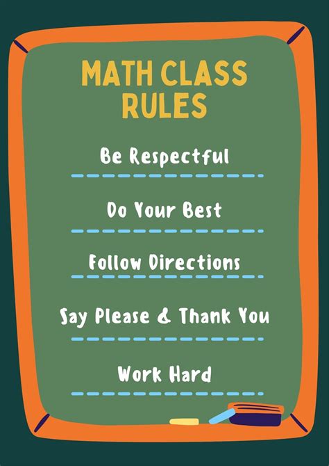 Math Classroom Rules 的图像结果