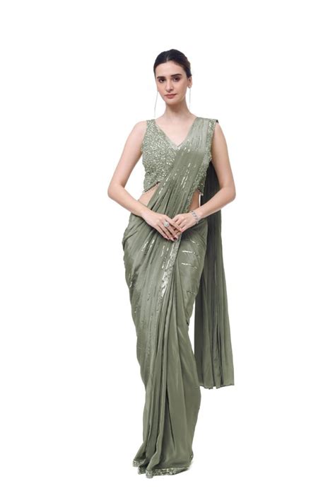 Buy Designer Drape Sarees Online - Onaya