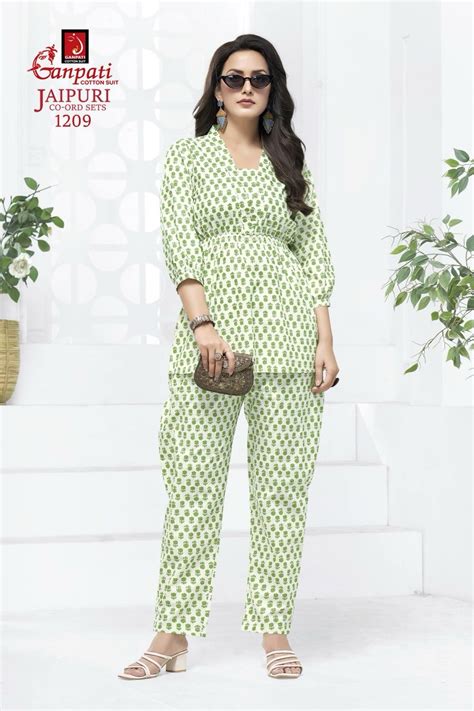 GANPATI COTTON JAIPURI CO-ORD VOL 12 FANCY CORD SET AMAZING DESIGNS ...