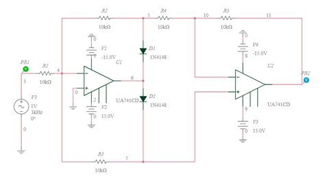 Image result for Precision Rectifier Circuit Multisim