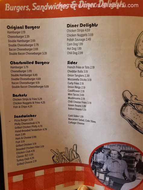 Menu at Dairy Lane restaurant, Unionville