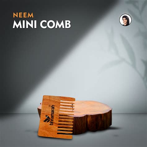 Neem wood mini comb – Bhramarah