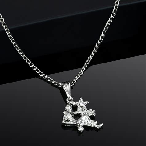 Buy Estele - Rhodium Plated Virgo Zodiac Sign Pendant for Women / Girls ...