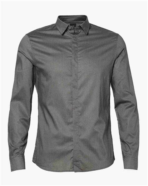 Men Green Armani Classics Slim Fit Casual Shirts