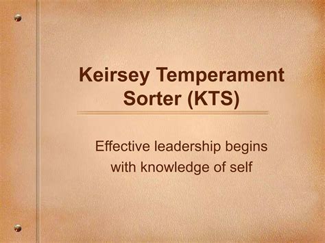 Keirsey Temperament Sorter