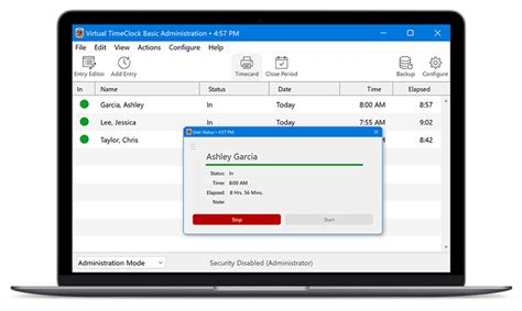 Time Clock Program 的图像结果