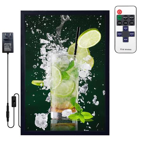 QAILUX LED Light Box Frame with Remote Control – Ultra-Thin LED Poster ...